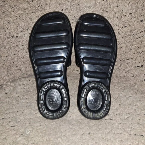 MELISSA x TELFAR Jelly Slide-Black-Size 39/8 US-Near Mint